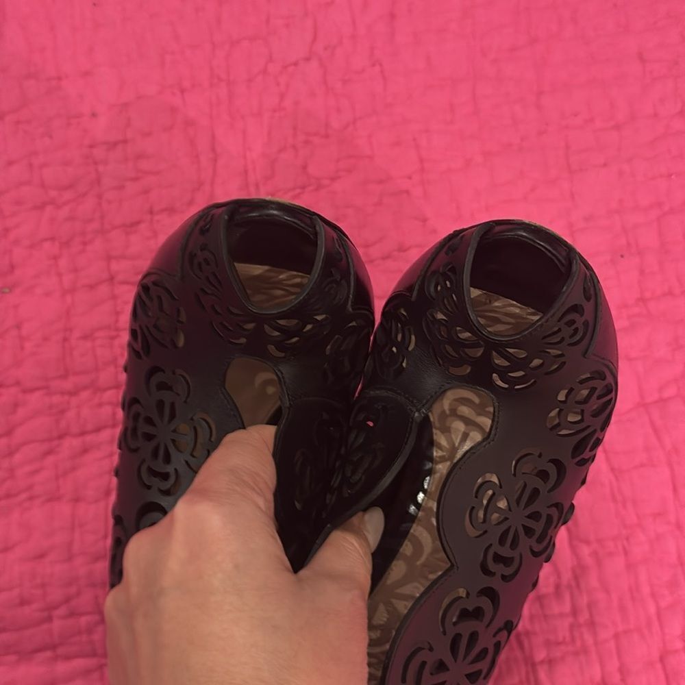 Alexander McQueen laser cut genuine leather booties, US8 - Picture 8 of 13